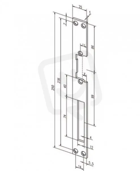 Zlevněný Assa Abloy EL000408 Čelní plech -02140-01
