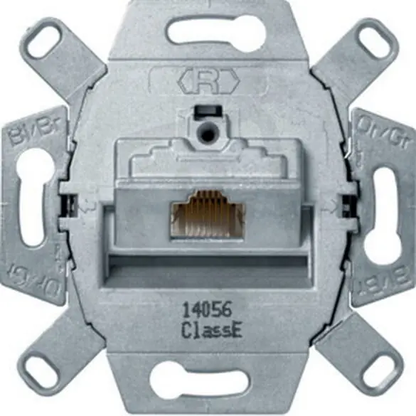 Značkový Zásuvka datová, RJ 45, FTP, Cat.6/ Class E, modul přístroje HAGER WDF410766