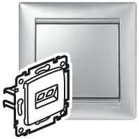 VALENA HLINÍKOVÁ ZÁSUVKA RJ11+RJ45 CAT.6 LEGRAND 770280 Nová Kolekce