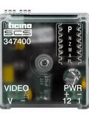 KONVERTOR VIDEOSIGNÁLU PRO EXTERNÍ ANALOGOVÉ CCTV KAMERY BTICINO 347400 Akční Cena