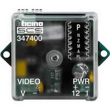 KONVERTOR VIDEOSIGNÁLU PRO EXTERNÍ ANALOGOVÉ CCTV KAMERY BTICINO 347400 Akční Cena