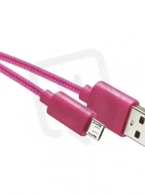 Nabíjecí a datový kabel USB-A 2.0 micro USB-B 2.0, 1 m, růžový EMOS SM7006P Poslední Šance