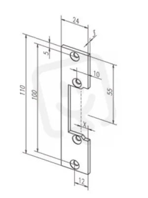 Assa Abloy EL000449 Čelní plech -10640-01 Jen Po Omezenou Doba