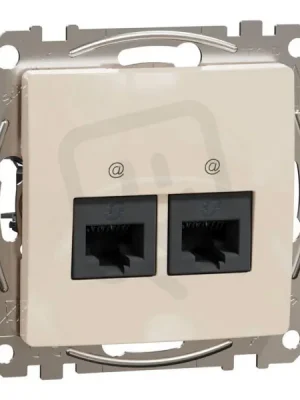 Cenová Bomba Sedna D/E Datová zásuvka 2xRJ45 kat. 6 UTP, Béžová SCHNEIDER SDD112462