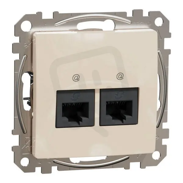 Cenová Bomba Sedna D/E Datová zásuvka 2xRJ45 kat. 6 UTP, Béžová SCHNEIDER SDD112462