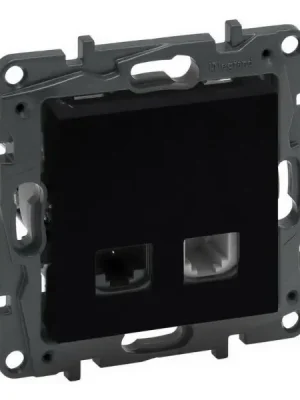 NILOÉ STEP TELEFONNÍ + DATOVÁ ZÁSUVKA RJ11+RJ45 C6 UTP ČERNÁ LEGRAND 863556 Nejlepší Volba