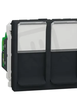 Datová zásuvka NOVÁ UNICA 2xRJ45 Kat.6 STP, 2M, Antracit SCHNEIDER NU342654 Nejprodávanější