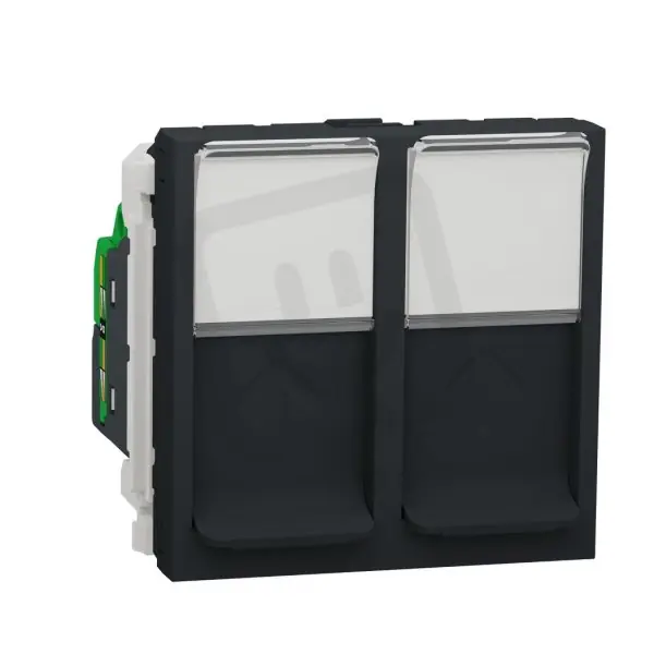 Datová zásuvka NOVÁ UNICA 2xRJ45 Kat.6 STP, 2M, Antracit SCHNEIDER NU342654 Nejprodávanější
