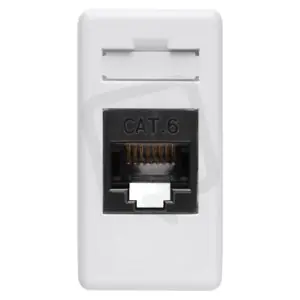Datová zásuvka SYSTEM 1M RJ45 Cat6 UTP, bílá GEWISS GW20685 Koupit Online