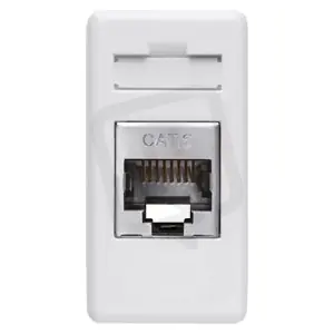 Datová zásuvka SYSTEM 1M RJ45 Cat6 FTP, bílá GEWISS GW20686 Super Cena