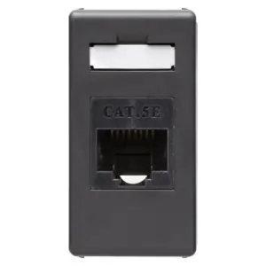 Přímo Od Výrobce Zásuvka datová RJ45 cat. 5e UTP, černá GEWISS GW21271