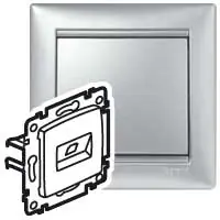 Finální Výprodej VALENA HLINÍKOVÁ ZÁSUVKA 1XRJ45 UTP CAT.6 LEGRAND 770242