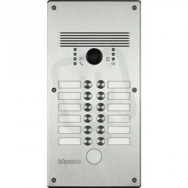 Výprodej LINEA 300 - ANTIVANDAL INOX VIDEO PANEL S 12 TLAČÍTKY BTICINO 308013