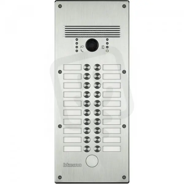 Značkový LINEA 300 - ANTIVANDAL INOX VIDEO PANEL S 20 TLAČÍTKY BTICINO 308014