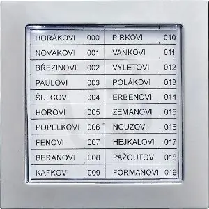 Výhodná Nabídka Tesla Stropkov 4FN 230 92.5 Modul popisný KARAT 2-BUS s podsvitem (nerez)