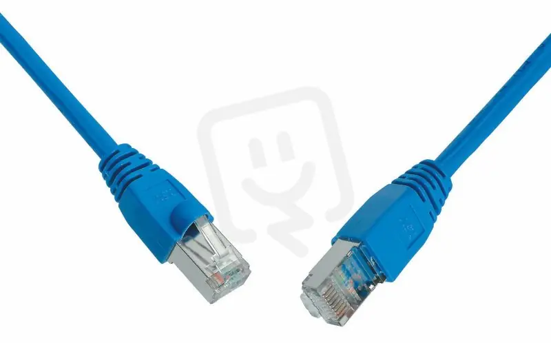 Patch kabel CAT5E SFTP PVC 1m modrý snag-proof SOLARIX 28430109 Vysoce Kvalitní