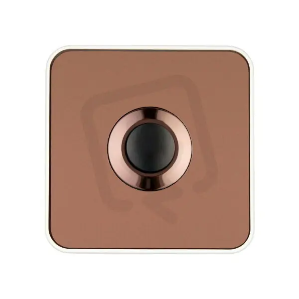 Tlačítko Piccolo Piazza, bronz-bílá, IP44, čtvercové GROTHE 64184 Finální Výprodej