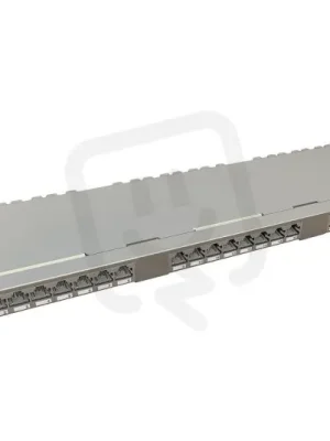 19" Patch panel 24xRJ45 CAT6 STP s vyvaz.lištou černý 0,5U SOLARIX 24000147 Nízká Cena