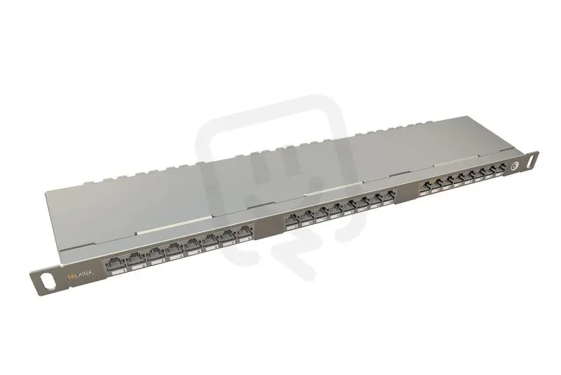 19" Patch panel 24xRJ45 CAT6 STP s vyvaz.lištou černý 0,5U SOLARIX 24000147 Nízká Cena