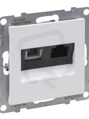 SUNO BÍLÁ KOMBINOVANÁ DATOVÁ + TELEFONNÍ ZÁSUVKA RJ11+RJ45 CAT.6 NESTÍNĚNNÁ UTP Vysoce Kvalitní