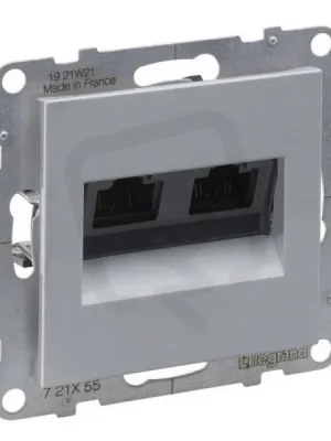 Hit Sezóny LEGRAND SUNO HLINÍK DATOVÁ ZÁSUVKA DVOJITÁ 2X RJ45 CAT.6A, UTP NESTÍNĚNNÁ, LCS3