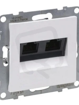 LEGRAND SUNO BÍLÁ DATOVÁ ZÁSUVKA DVOJITÁ 2X RJ45 CAT.5E, UTP NESTÍNĚNNÁ, LCS3 Víkendová Akce