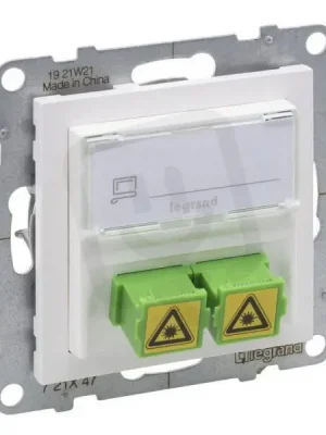 SUNO BÍLÁ OPTICKÁ ZÁSUVKA DUPLEX, 2X SC-APC ADAPTÉR LEGRAND 721147 Ověřený