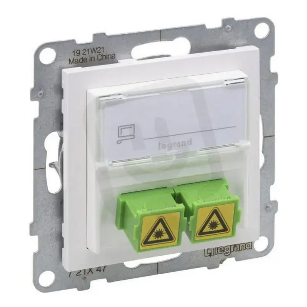 SUNO BÍLÁ OPTICKÁ ZÁSUVKA DUPLEX, 2X SC-APC ADAPTÉR LEGRAND 721147 Ověřený