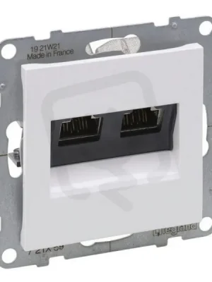 Dokud Zásoby Vydrží LEGRAND SUNO BÍLÁ DATOVÁ ZÁSUVKA DVOJITÁ 2X RJ45 CAT.6A, STP STÍNĚNNÁ, LCS3