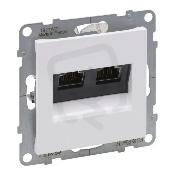 Dokud Zásoby Vydrží LEGRAND SUNO BÍLÁ DATOVÁ ZÁSUVKA DVOJITÁ 2X RJ45 CAT.6A, STP STÍNĚNNÁ, LCS3