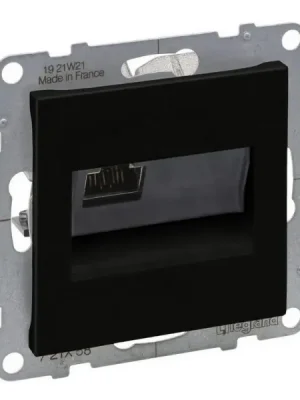 Must-Have LEGRAND SUNO ČERNÁ DATOVÁ ZÁSUVKA JEDNODUCHÁ 1X RJ45 CAT.6A, STP STÍNĚNNÁ, LCS3