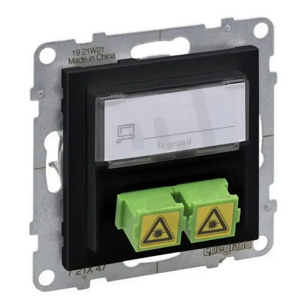 SUNO ČERNÁ OPTICKÁ ZÁSUVKA DUPLEX, 2X SC-APC ADAPTÉR LEGRAND 721447 Dokud Zásoby Vydrží