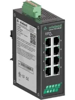 Ethernetový switch WIENET FS 8-PN-W WIELAND 83.040.1510.0 Víkendová Akce