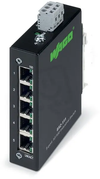 Jen Po Omezenou Doba Průmyslový switch ECO 5 portů 100Base-TX černá WAGO 852-111