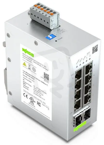 Vysoce Kvalitní Jednoduchý konfigurovatelný switch, 8 portů 1000Base-T, 2 sloty 1000BASE-SX/LX