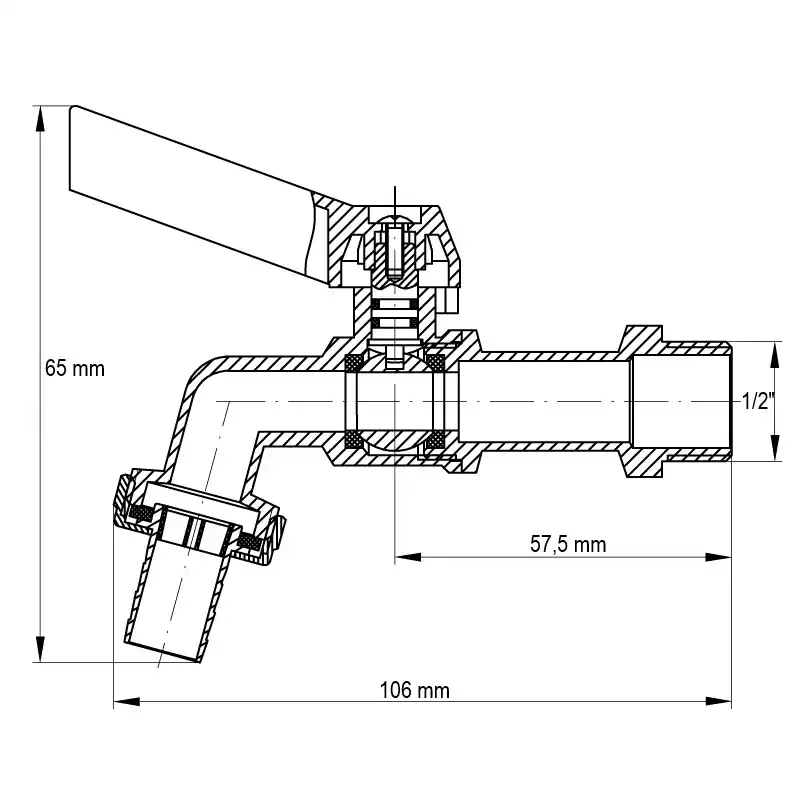 Kulový kohout zahradní, KR.251 1/2" KR.251 1/2" Akce