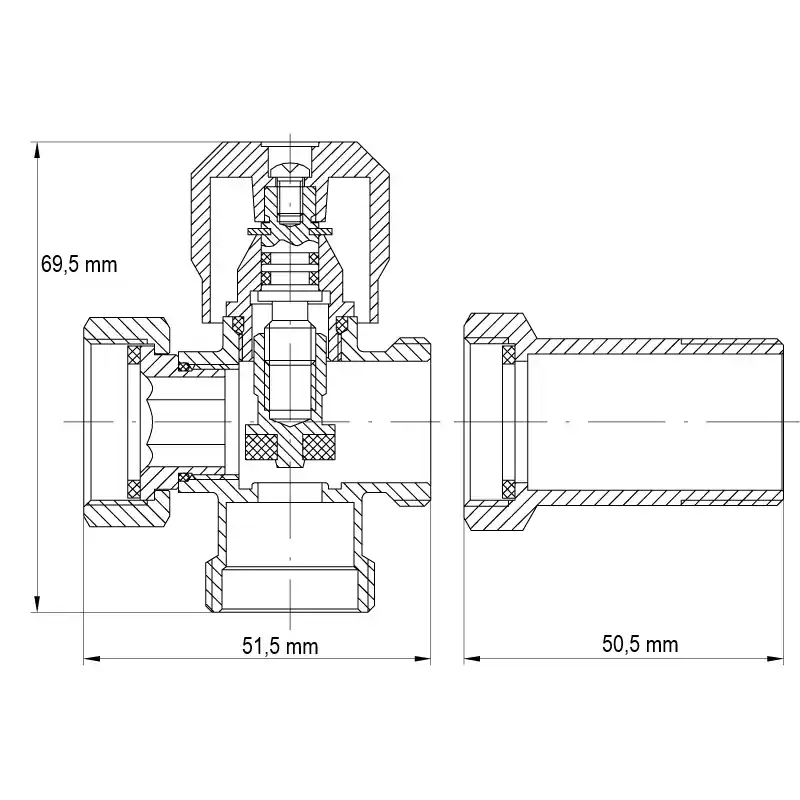 Ventil, KR.521 3/4"×3/4"×3/4" KR.521 3/4"×3/4"×3/4" Kup Teď