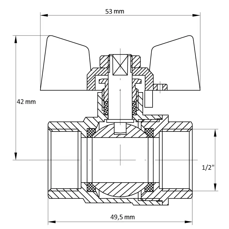 Nejlepší Cena Kulový kohout motýl, bílý, KR.217.W 1/2"FF KR.217.W 1/2"FF