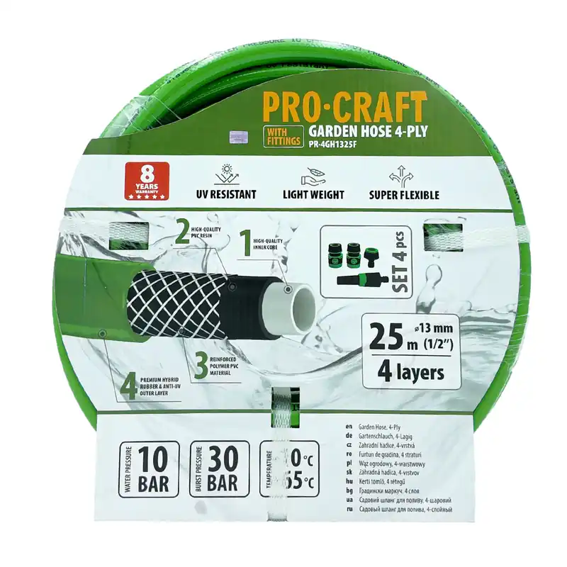 Akce Zelená zahradní hadicí Procraft PR-4GH1325F PR-4GH1325F