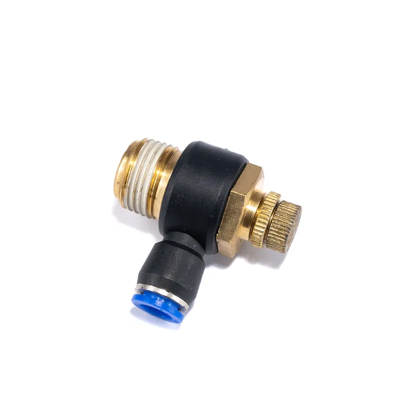 Značkový Koleno 90° 8mm s vnějším závitem G 1/2" a regulací průtoku