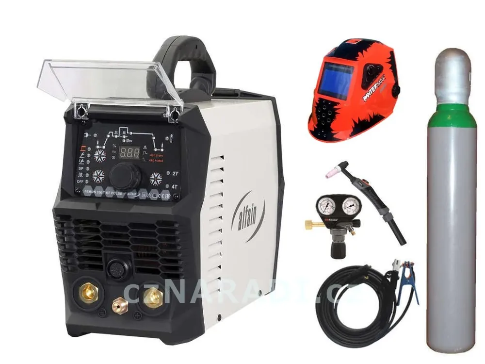 PERUN 160 T HF PULSE + kabely 25/3m + TIG hořák + PANTERMAX 2000 + ventil + lahev Víkendová Akce