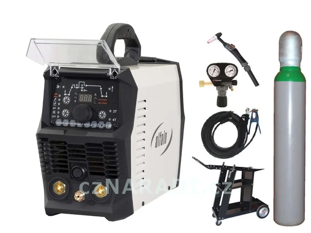 PERUN 160 T HF PULSE + kabely 25/3m + TIG hořák + ventil + lahev + vozík Novinka