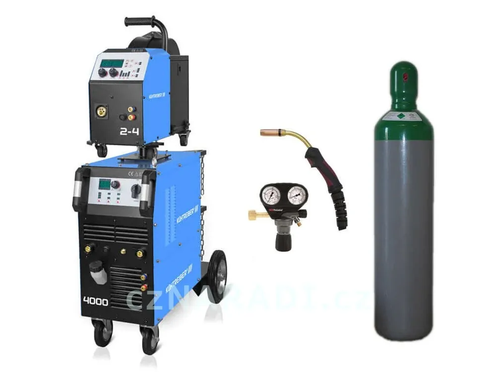 Omezená Nabídka KITin 4000 WS Multi MIG Synergic V2 + hořák + ventil GCE + lahev